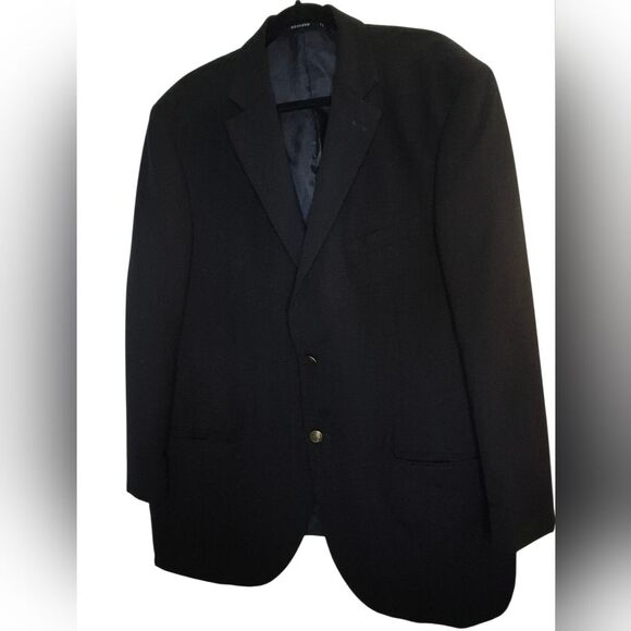 Vintage Dockers Men's Classic Black Anchor Button Blazer - Size 48L - Picture 1 of 8